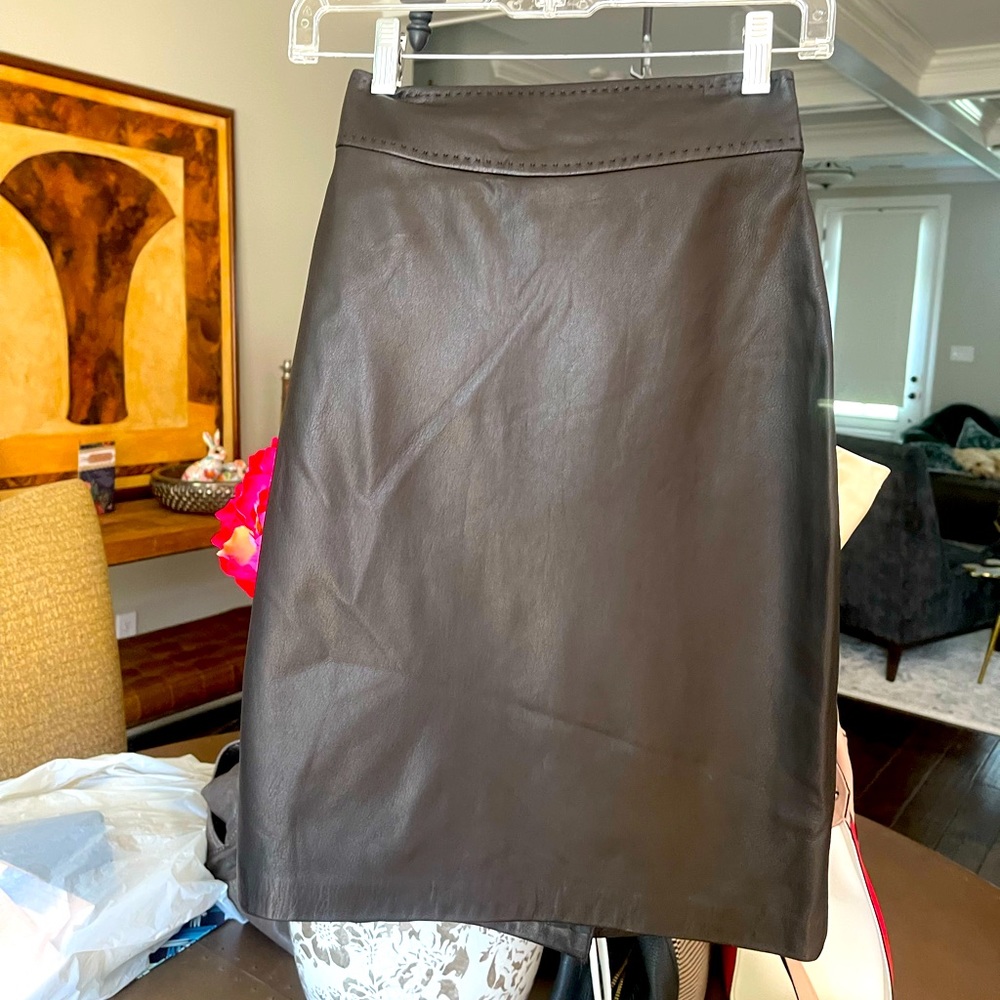 Elie Tahari leather skirt